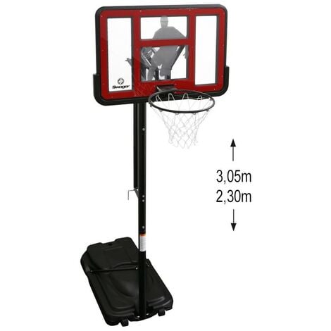 Panier de Basketball sur Pied Mobile King Deluxe Hauteur Réglable de 2,30m à 3,05m