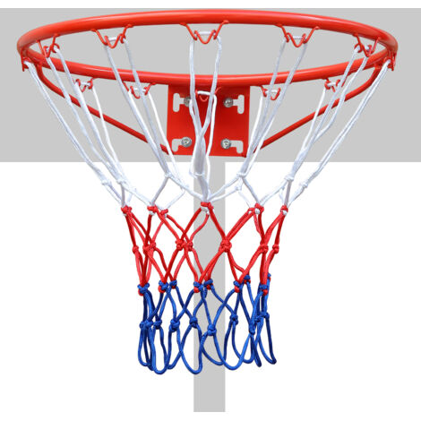 Panier de Basketball,avec Filet ,Fixation Murale pour Adultes et Enfants,Rouge