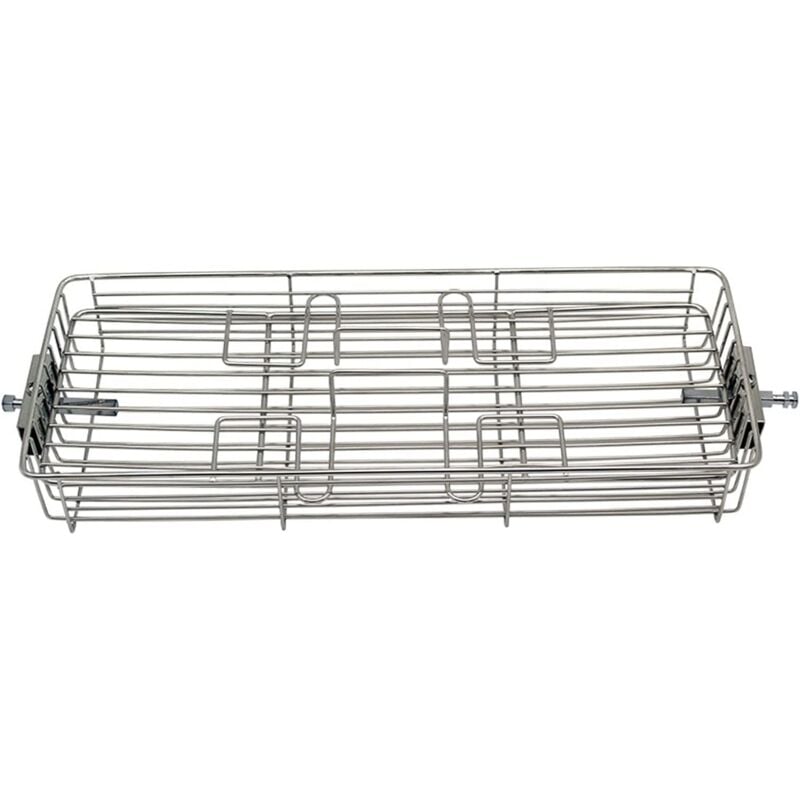 Gotrays - Panier de Cuisson Tourne Broche d'acier Inoxydable, Grille Poisson Barbecue, Panier de Cuisson Plat pour Viande Poisson Fruits et Légumes