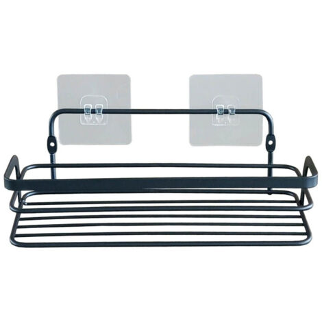 Panier de Douche Adhésif "Filaire Premium" 26cm Noir