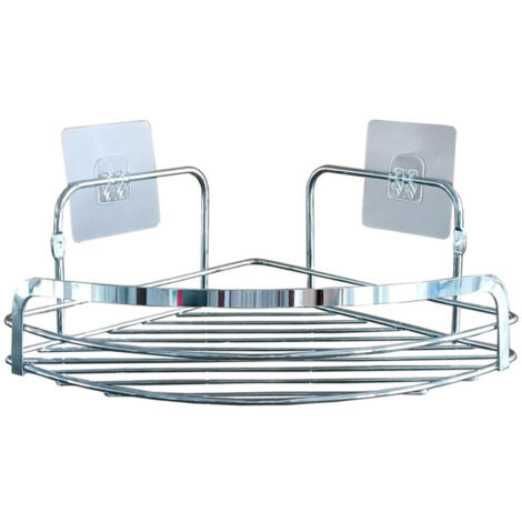 Panier de Douche Angle Adhésif "Filaire Premium" 29cm Chrome