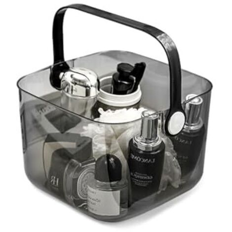 Panier de douche avec trous de ventilation, panier de bain avec poignée pour shampooing, gel douche, organiseur de rangement portable pour salle de bain et cuisine