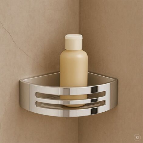 Panier de douche d&39angle AquaCraft 400 40000100-00 insert blanc amovible, chromé
