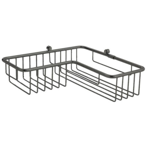 panier de douche d'angle 27277 cm chrome noir brosse - CRISTINA ONDYNA SH86875