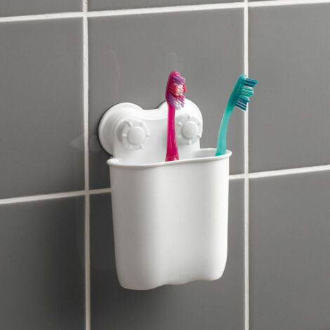 Panier de Douche Design "Ventouse" 15cm Blanc