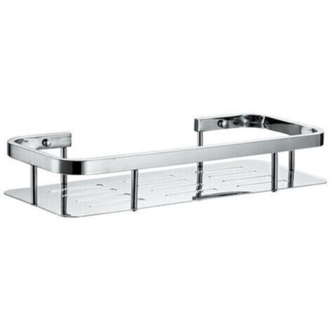 Panier de Douche en Acier Inoxydable - Étagère Baignoire Salle de Bains Bac Support Tablette Coin Murale (1 étage, Acier Inoxydable )