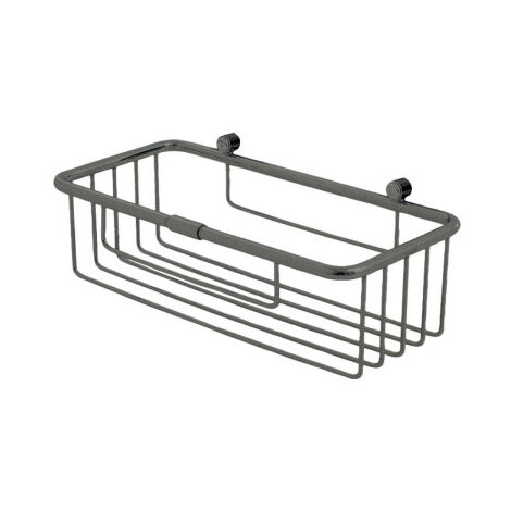 Panier de douche rectangulaire 25228 cm chrome noir brosse - CRISTINA ONDYNA SHD1575