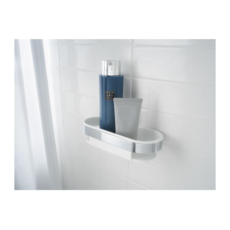 Panier de Smart.2 14758010100 chromé / blanc , avec insert en plastique - Keuco