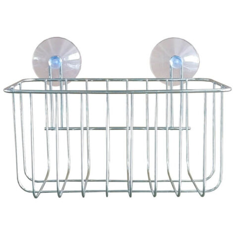 Panier de Douche Ventouse "Filaire Basic" 22cm Chrome