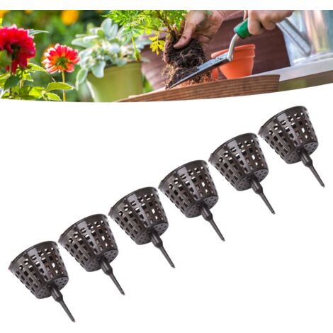 Panier de Fertilisation en Plastique avec Lid (100 Pièces) Panier Fertilisation Taille Grand pour Succulentes Orchidées Bonsai