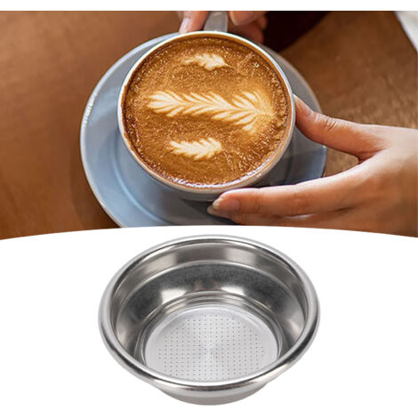 Panier de Filtre 54mm Substitutable avec Puck Screen Acier Inoxydable et Filtres Papier Café Ronds pour Accessoires Machine Café Single Cup