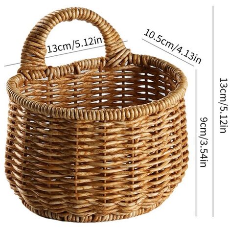Panier de fleurs suspendu au mur, en osier naturel, fait à la main, en rotin, pour Vase de vigne, jardinière,GERMANY,F