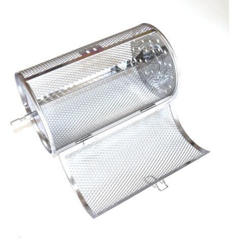Panier de four rotatif à 360 degrés en acier inoxydable,cages de four, four à tambour de 18 cm, rôtissoire pour barbecue, accessoires de cuisson pour rôtisserie aux cacahuètes séchées
