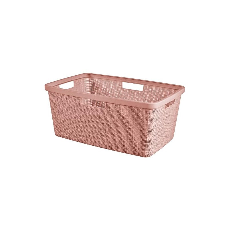 Curver jute panier a linge rose dawn 46L 59,4X39,4XH25CM 255199