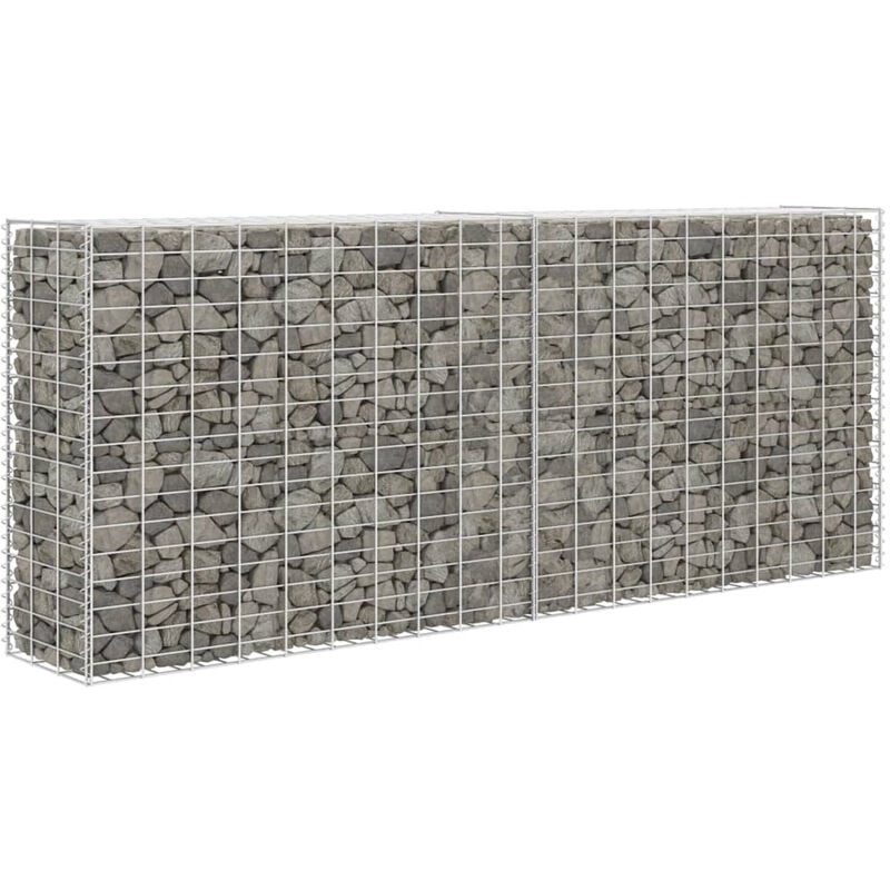 Panier de gabion Acier 85 x 30 x 200 cm Argente