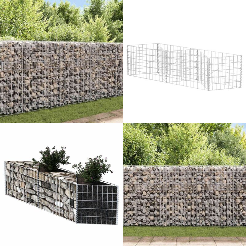 Panier de gabion Acier galvanisé 120x30x50 cm - Paniers De Gabions - Clôtures En Métal - Barriere Jardin - Décoration Jardin - Cloture Decorative