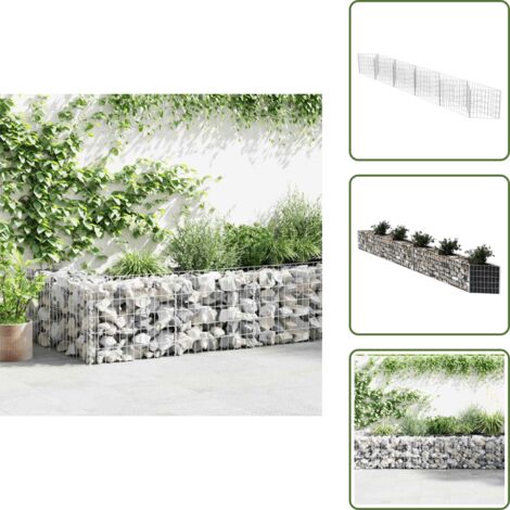 Barrière De Jardin Décorative En Métal Noir - 4 éléments à Assembler, Design Floral, Hauteur 112 Cm, à Planter