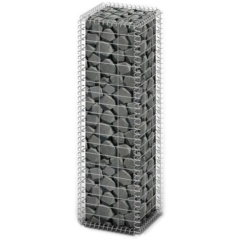 Panier de gabion avec couvercle Fil galvanisé 100x30x30 cm  vidaXL