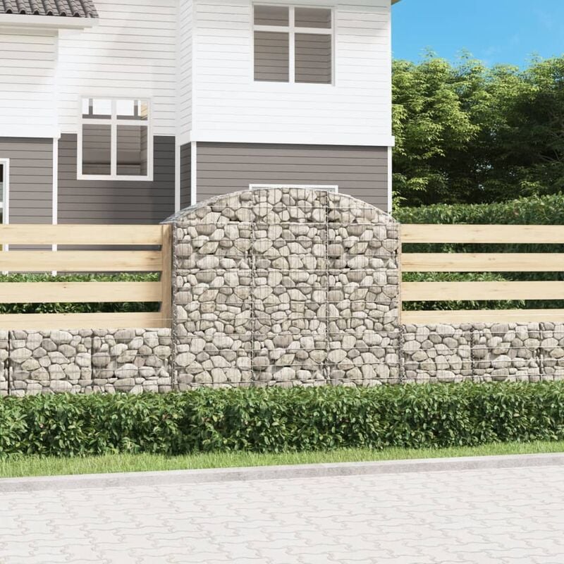 Vidaxl - Panier de gabions arqué 150x50x140/160 cm Fer galvanisé