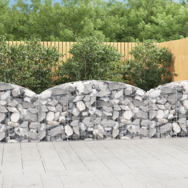 Vidaxl - Panier de gabions arqué 200x30x80/100 cm Fer galvanisé