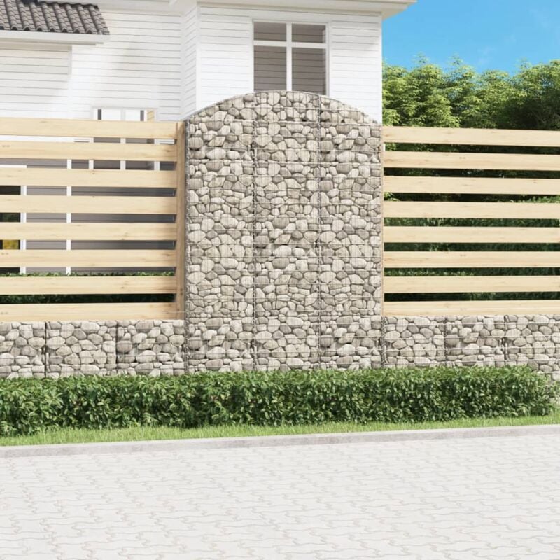 Vidaxl - Panier de gabions arqué 150x50x220/240 cm Fer galvanisé