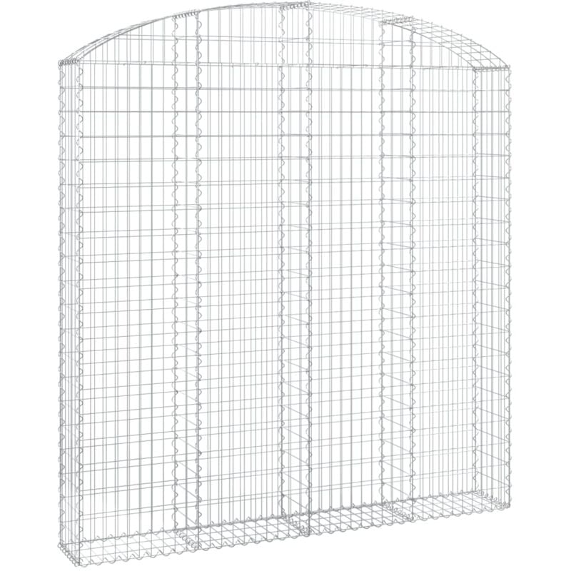 Panier de gabions arqué 200x30x200/220 cm Fer galvanisé