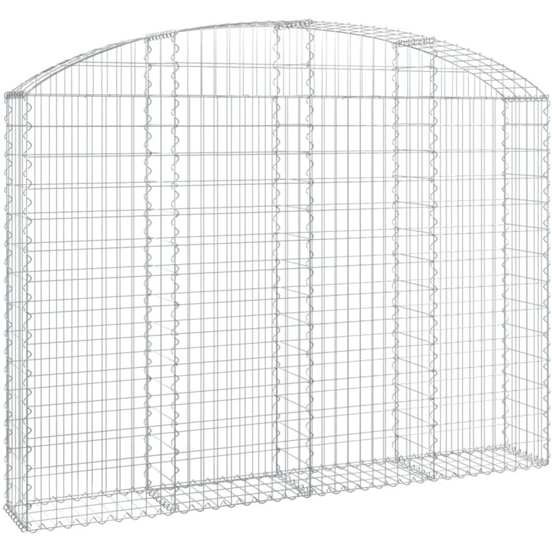 Panier de gabions arqué 200x30x140/160 cm Fer galvanisé - Vidaxl