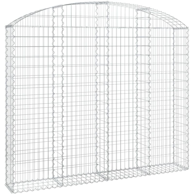 Vidaxl - Panier de gabions arqué 200x30x160/180 cm Fer galvanisé