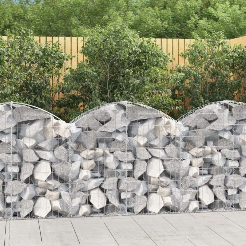 Vidaxl - Panier de gabions arqué 100x30x80/100 cm Fer galvanisé