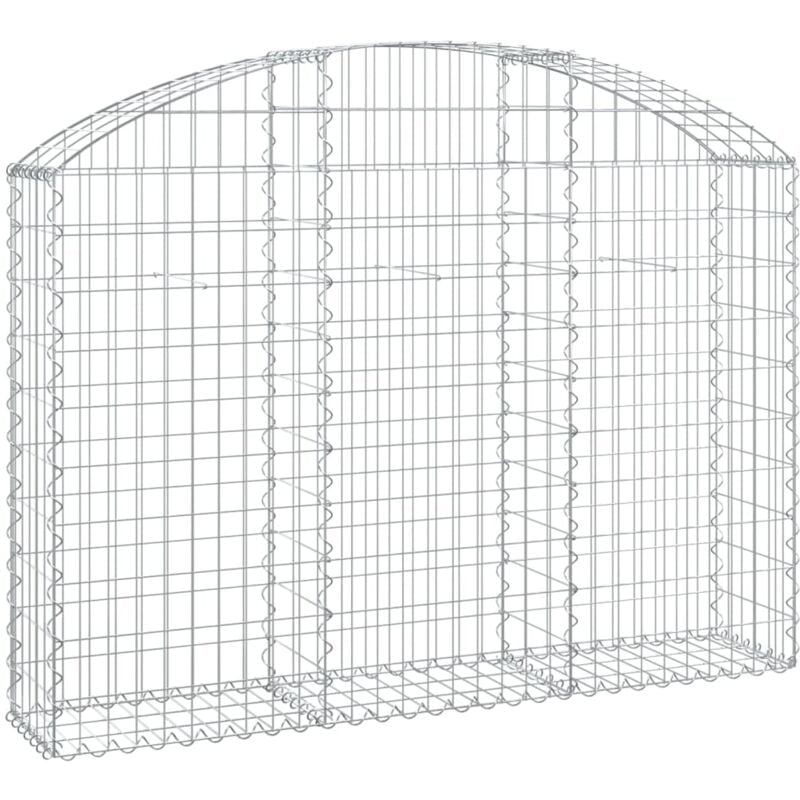 Panier de gabions arqué 150x30x100/120 cm Fer galvanisé vidaXL