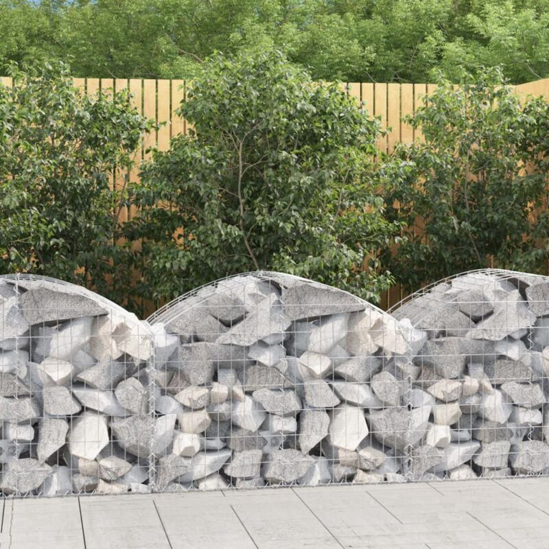 Vidaxl - Panier de gabions arqué 100x50x60/80 cm Fer galvanisé