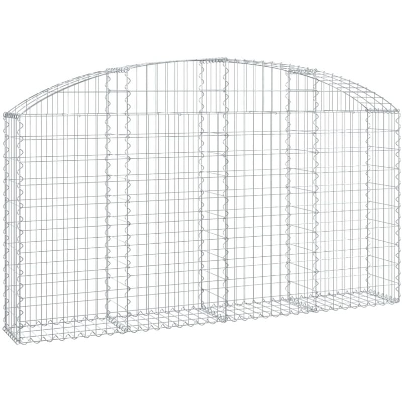 Panier de gabions arqué 200x30x100/120 cm Fer galvanisé Vidaxl