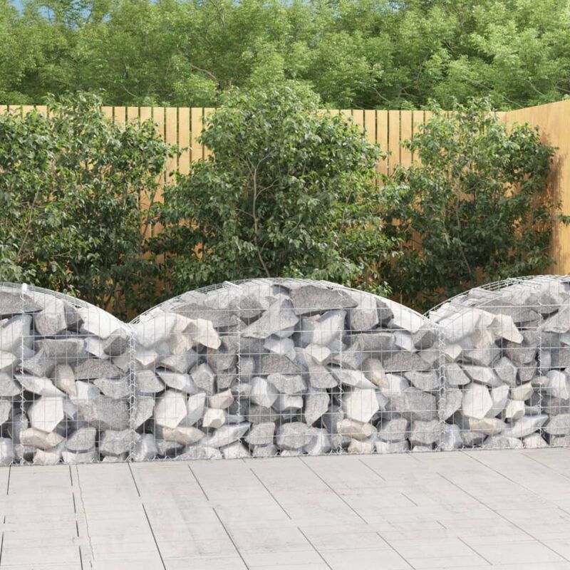 Vidaxl - Panier de gabions arqué 150x50x60/80 cm Fer galvanisé