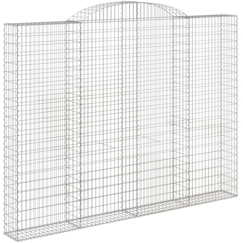 vidaXL Panier de gabions arqué 300x30x220/240 cm Fer galvanisé