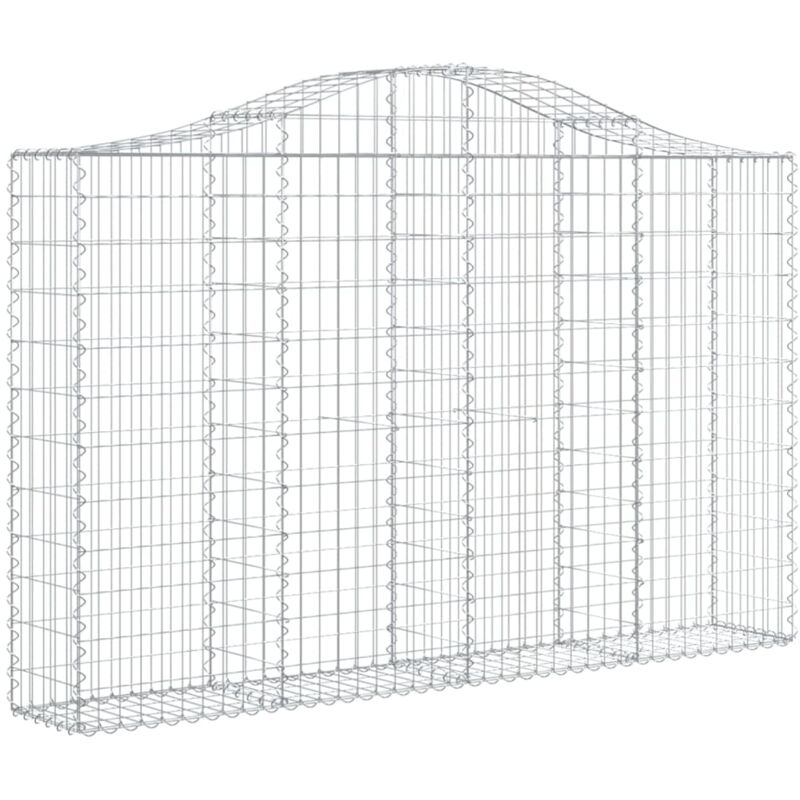 Panier de gabions arqué 200x30x120/140 cm Fer galvanisé