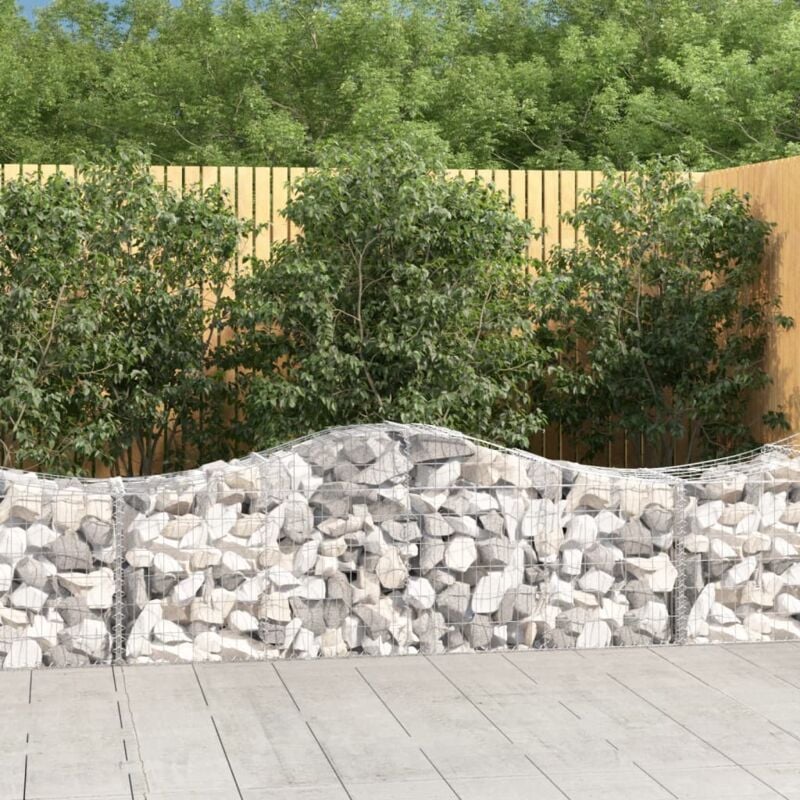 Vidaxl - Panier de gabions arqué 200x50x60/80 cm Fer galvanisé