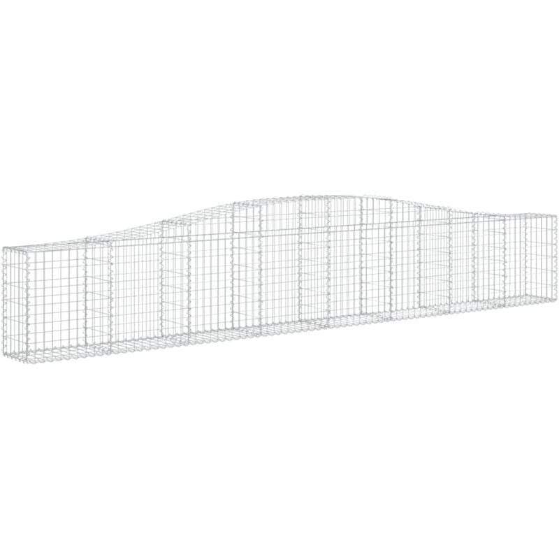 Panier de gabions arqué 400x30x60/80 cm Fer galvanisé vidaXL
