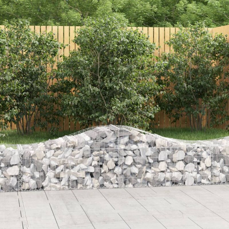 Panier de gabions arqué 200x50x40 60 cm Fer galvanisé