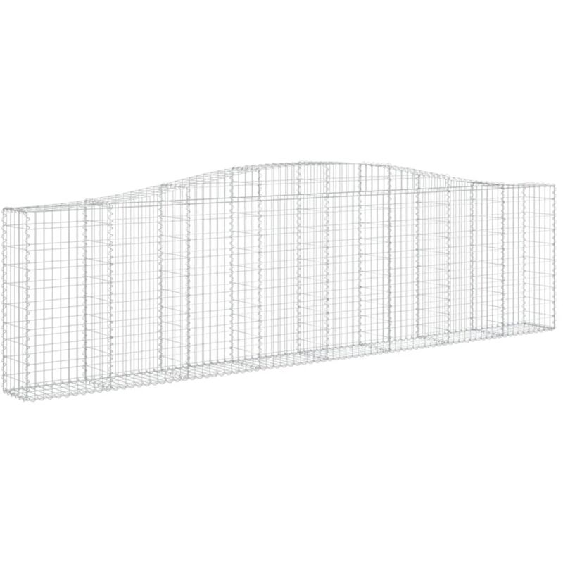 vidaXL Panier de gabions arqué 400x30x100/120 cm Fer galvanisé
