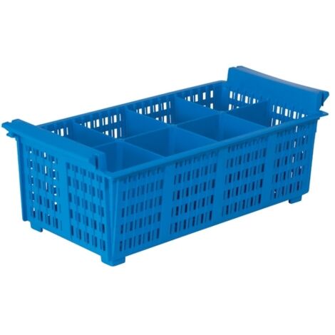 Panier de Lavage pour couverts 430 x 205 x 14mm - Bleu - Matériel CHR Pro