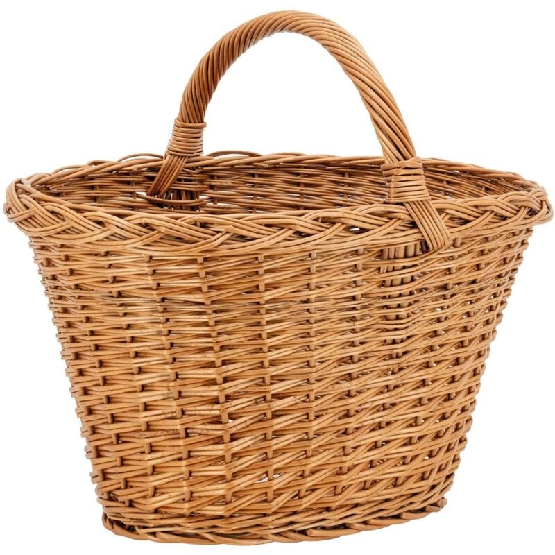 Panier de marché en osier buff 1