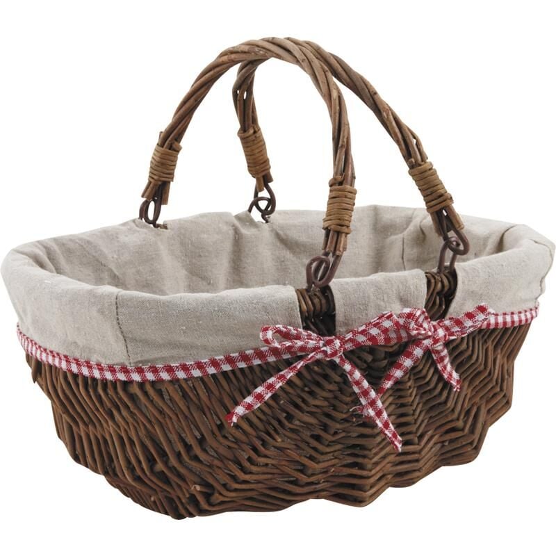 Panier en osier brut 'Vintage chic' Ovale