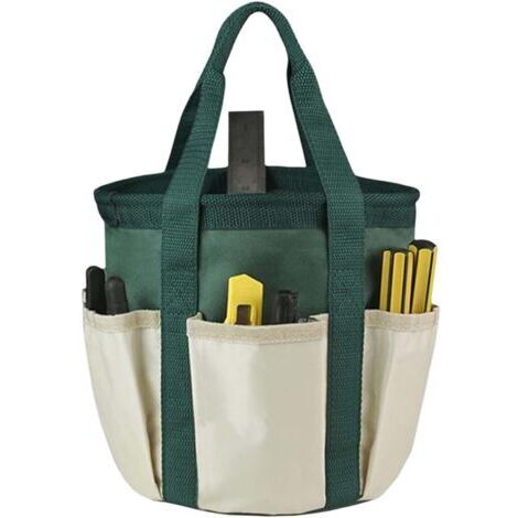 Panier de nettoyage universelSac à outils de jardinSac de jardin pour outils de jardinSac de rangement pour outils de jardinavec 6 poches extérieures il est parfait pour les travaux de jardinag