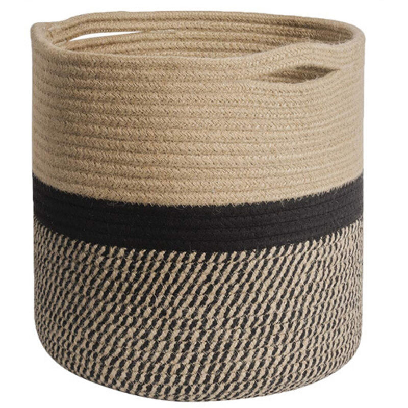 Panier de plante de corde robuste panier tissé moderne pour pot de fleur sol jardinières d'intérieur, panier de rangement organisateur rustique décor