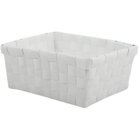 Panier de rangement 19x14x8cm Blanc MSV