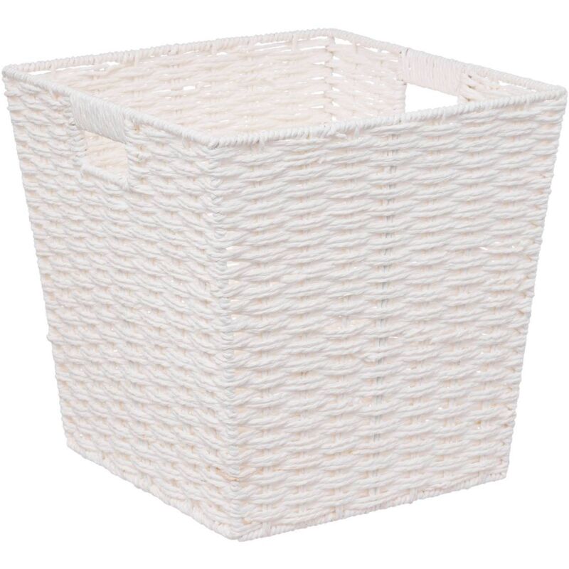 Panier vannerie 31x31cm mix n modul blanc - 5five