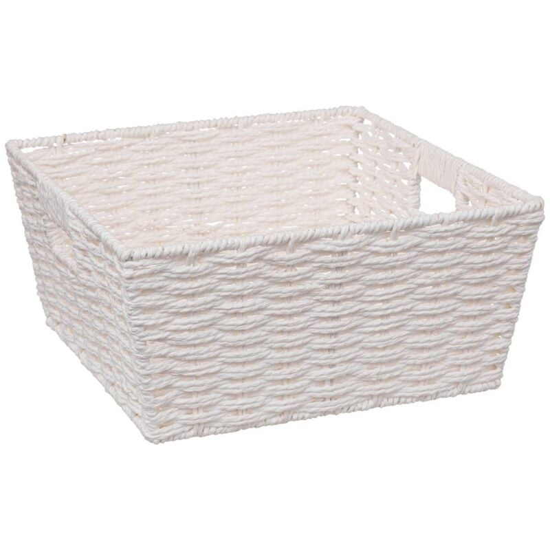 Panier vannerie 31x15cm mix n modul blanc - 5five