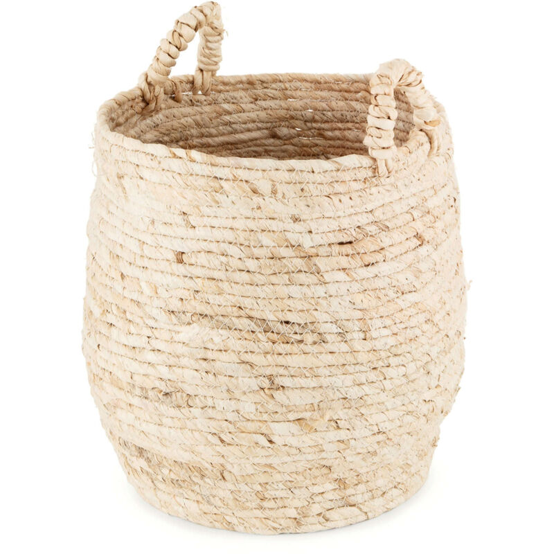Panier de rangement avec poignées Lhassa - COMPACTOR - 30 x 0 x H.30 CM - Naturel