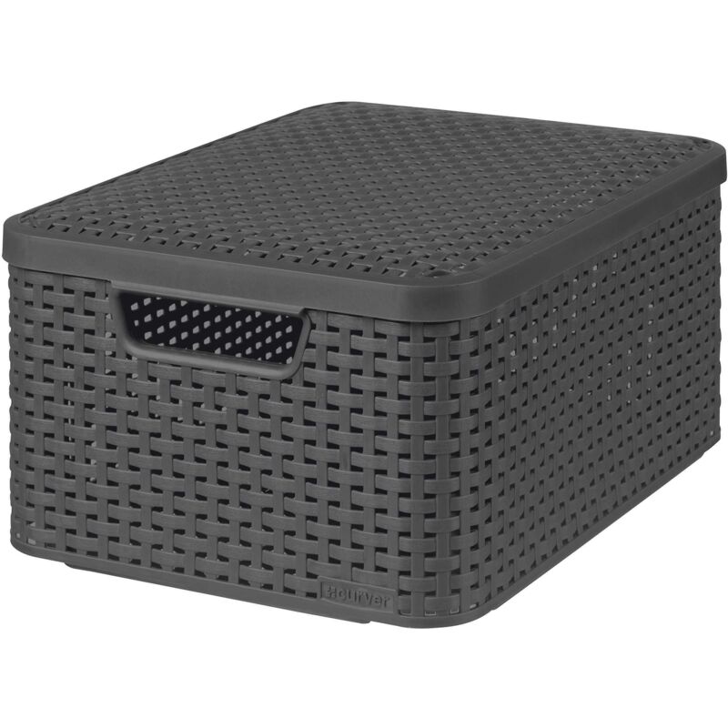 Boîte de rangement avec couvercle Style m 18L Argenté métallisé - Curver Boîte de rangement avec couvercle Style m 18L Argenté métallisé - Curver