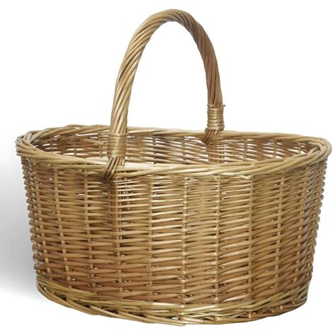 Panier de rangement Carla panaro ovale panier en osier avec poignée tressée